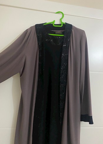 Gri Uzun Kollu Gevşek Kesim Kadın Giyisi - Görsel 6