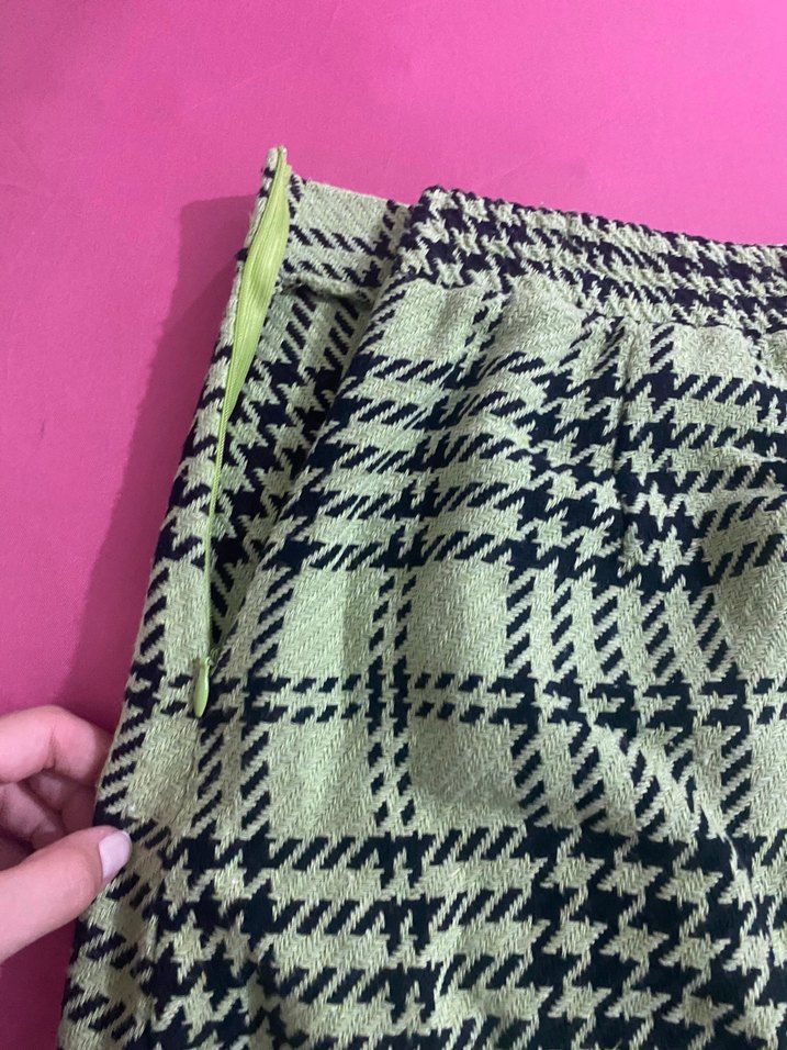 Mini Kalın kumaş Kışlık Açık Yeşil Etek - Görsel 4