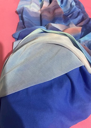 Midi iç astarlı pastel renkli elbise - Görsel 4