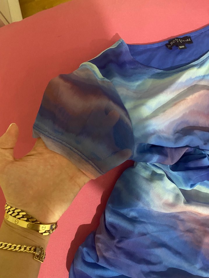 Midi iç astarlı pastel renkli elbise - Görsel 2