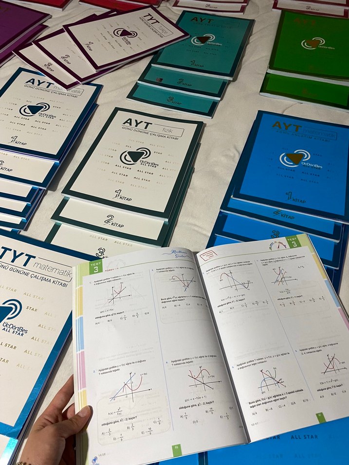 345 ALL STAR YKS TYT&AYT tüm dersler ders,test kitap seti - Görsel 3