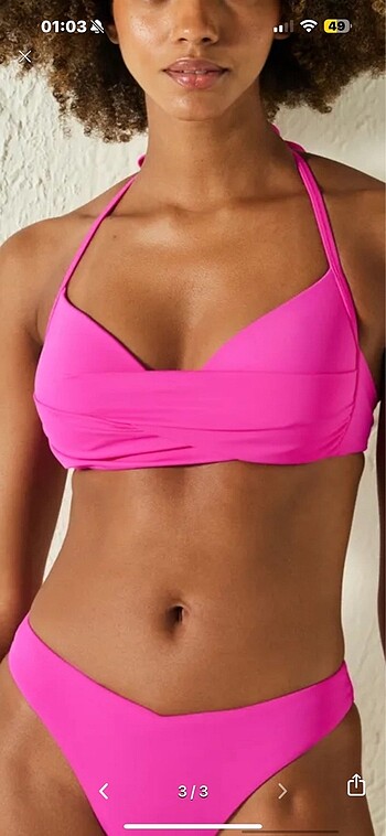 34 Beden Penti basic bikini üstü fuşya