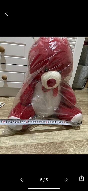 Kırmızı Peluş Ayı - Görsel 5