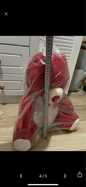 Kırmızı Peluş Ayı - Görsel 4