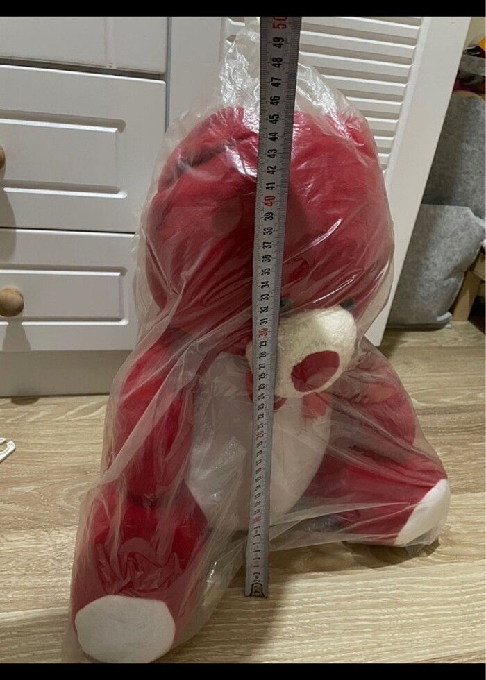 Kırmızı Peluş Ayı - Görsel 4