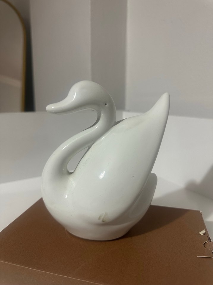 Beyaz Kuğu Figürü biblo obje - Görsel 4