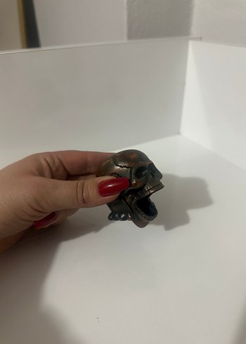 Kahverengi Kafatası Figürü kuru kafa kalemtraş aksesuar - Görsel 5