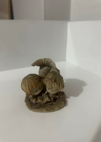 Bej ve Gri İki Çocuk Biblo - Görsel 2