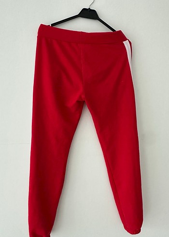 Kırmızı Çizgili Rahat Kadın Eşofman Altı - Görsel 2