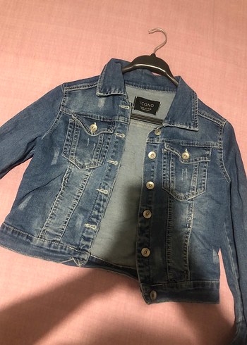 Düğmeli Mavi Denim Ceket
