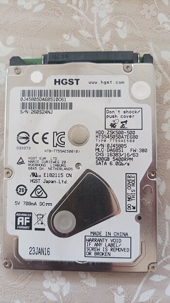 Hgst 500gb laptop hdd