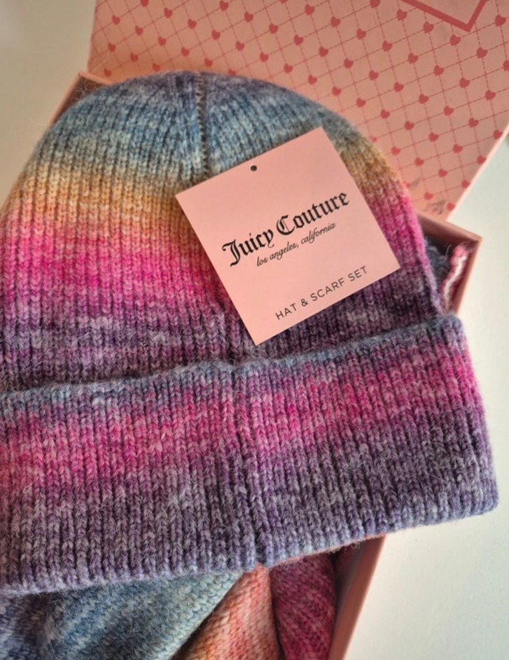 Juicy Couture Çok Renkli Örgü Bere ve atkı seti - Görsel 2