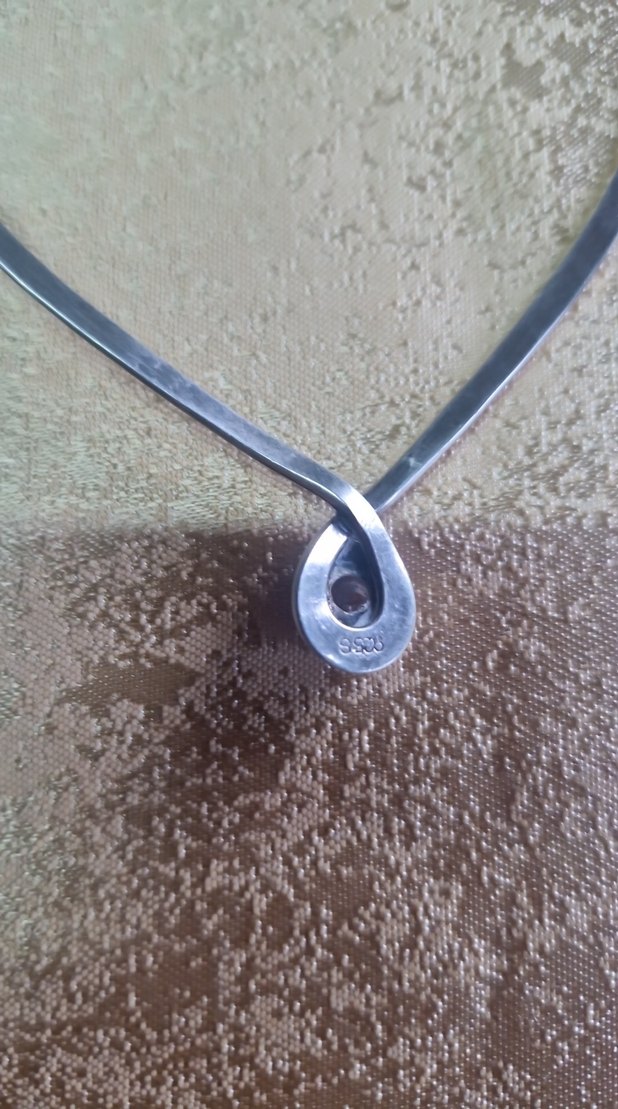 Şampanya topaz taşlı gümüş  kadın kolye - Görsel 3