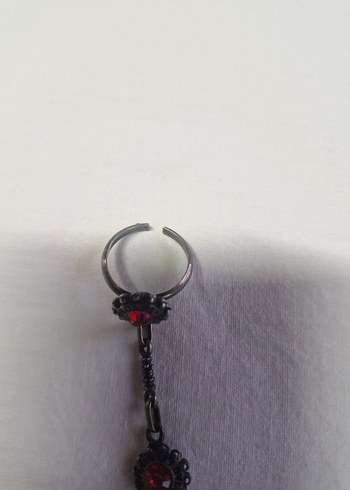 Garnet Taşlı şahmeran yüzük bileklik gümüş 20.90gram bvlgari - Görsel 3