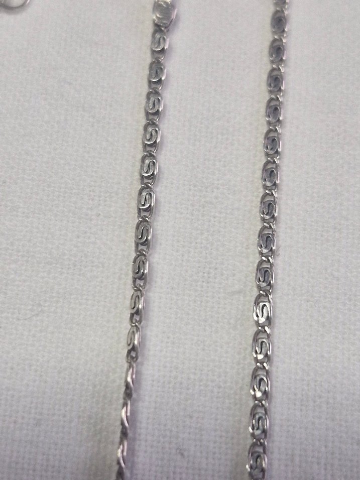 Gri Zincir Detaylı Kadın Kolye gümüş - Görsel 2