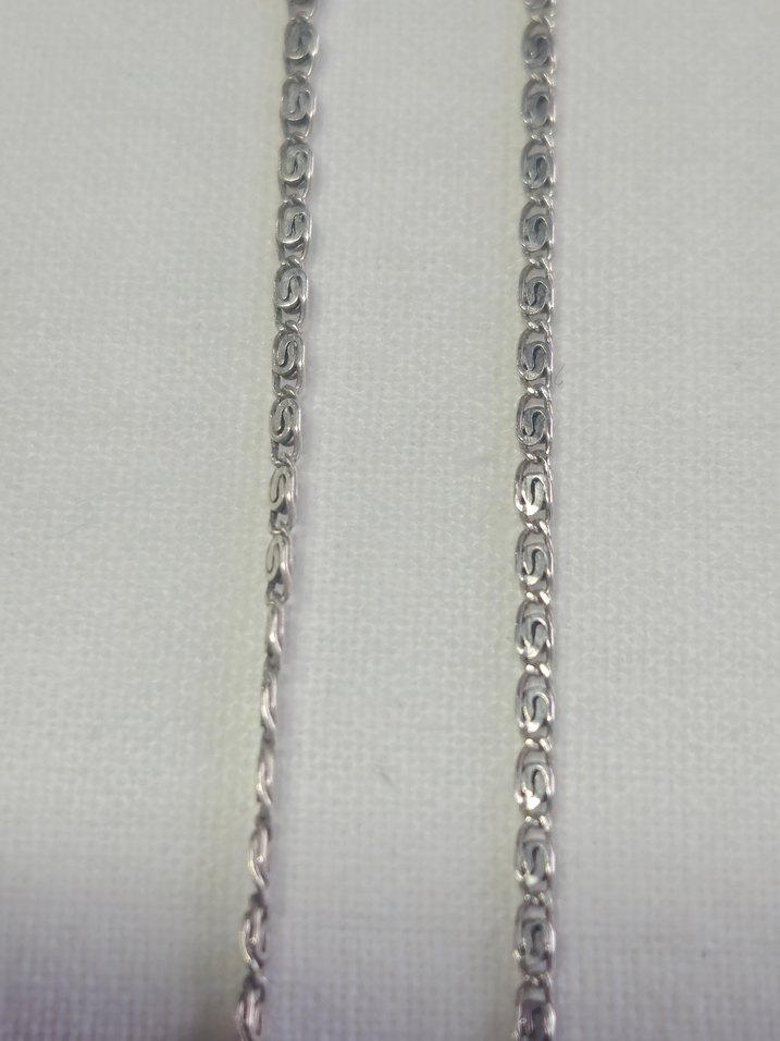 Gri Zincir Detaylı Kadın Kolye gümüş - Görsel 4