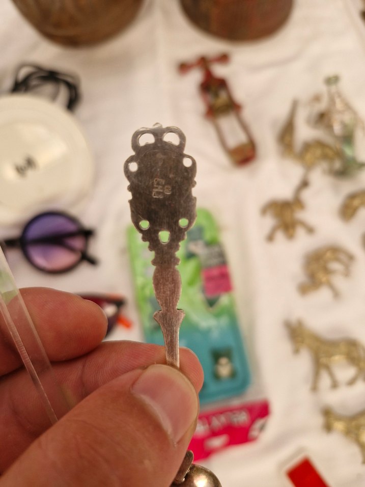 Gümüş kaplama Avrupa hatıra şeker kaşığı - Görsel 3