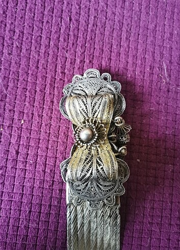 Antika Osmanlı gümüş kemer damgalı mühürlü lütfen fiyat sorunuz - Görsel 5