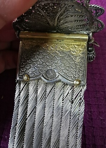 Antika Osmanlı gümüş kemer damgalı mühürlü lütfen fiyat sorunuz - Görsel 6