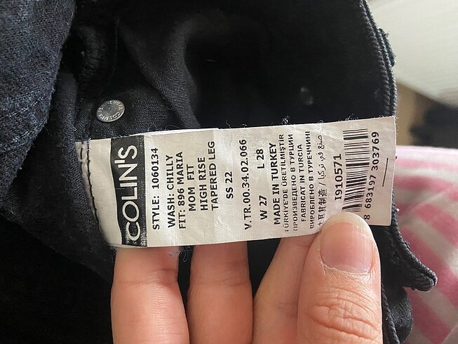 27 Beden siyah Renk Pantalon