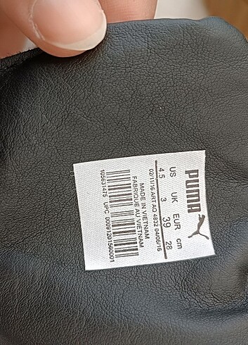 39 Beden siyah Renk Siyah puma ayakkabı