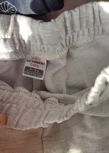 Gri Düğmeli Pamuklu Kız Tayt - Görsel 3