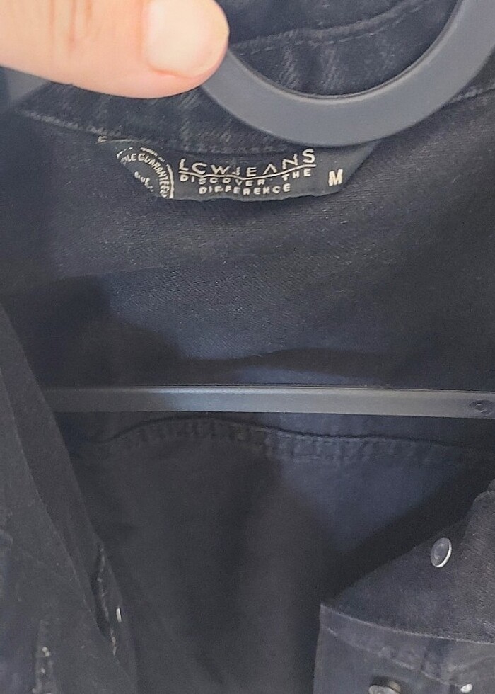 Siyah kot ceket taşlı - Görsel 4