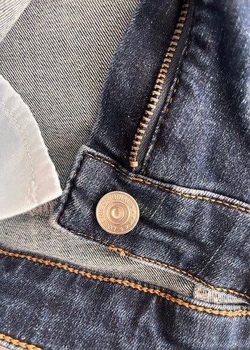 Kadın Lacivert Dar Kesim Midi Kot Pantolon - Görsel 2