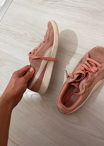 Pembe Süet Kadın Spor Platform Ayakkabı - Görsel 5