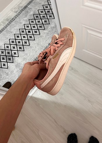 Pembe Süet Kadın Spor Platform Ayakkabı - Ana görsel