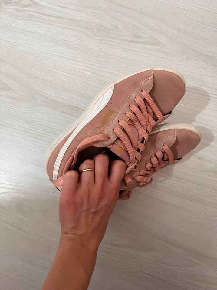 Pembe Süet Kadın Spor Platform Ayakkabı - Görsel 4