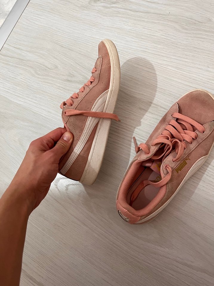 Pembe Süet Kadın Spor Platform Ayakkabı - Görsel 5