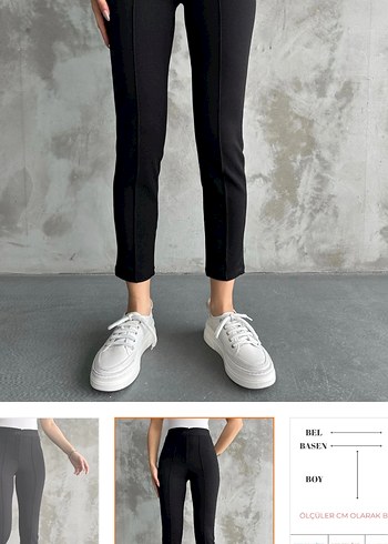 Düz Kesim Beyaz Kadın Kumaş Pantolon - Görsel 2