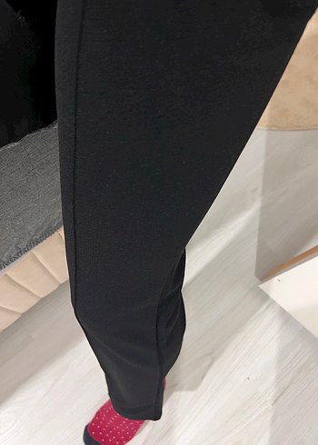 Siyah İspanyol paça pantolon - Görsel 4