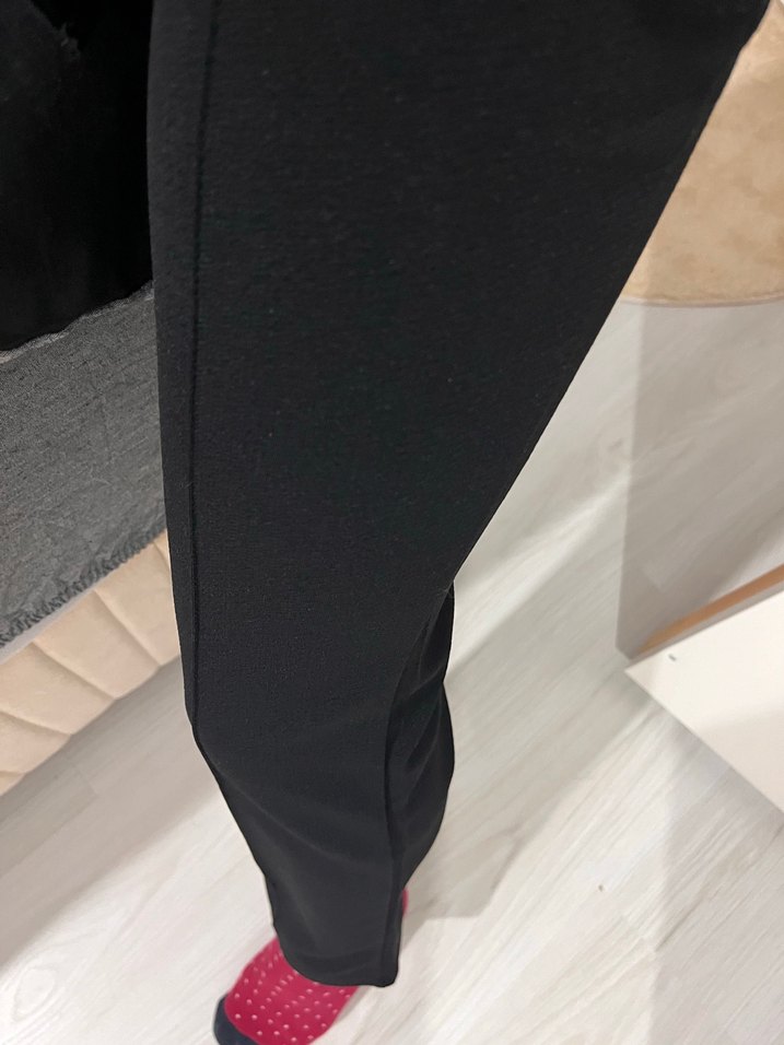 Siyah İspanyol paça pantolon - Görsel 4