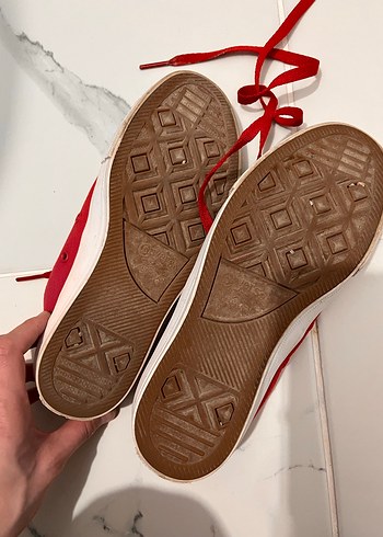 Kırmızı Kadın Spor Ayakkabısı Velcro - Görsel 5