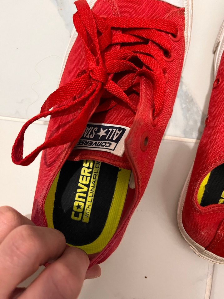 Kırmızı Kadın Spor Ayakkabısı Velcro - Görsel 3