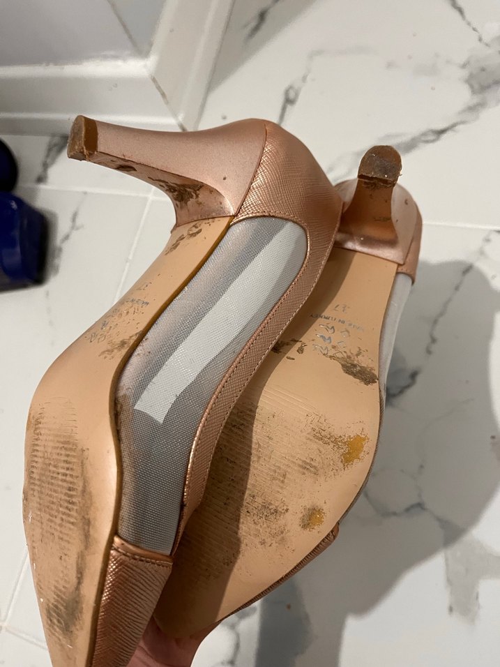 Bej Rugan Stiletto Klasik Kadın Ayakkabı - Görsel 5