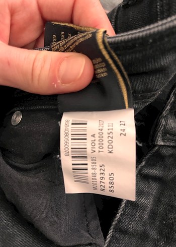 Mavi Gold Gri Metalik Desenli Kadın Jean - Görsel 4