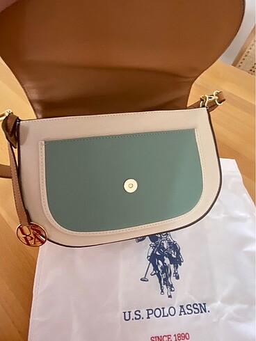 U.S Polo Assn. USPA kol çantası hasır detaylı