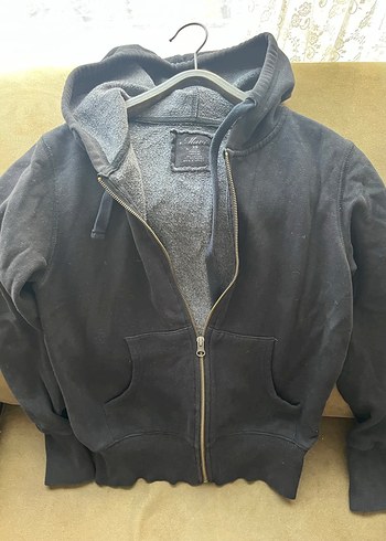 xs Beden siyah Renk Mavi jeans içi şardonlu yumuşak ve pamuklu sweat-tshirt