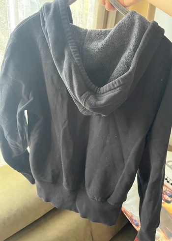 xs Beden gri Renk Mavi jeans pamuklu karikatür çizimli Kadın Sweatshirt