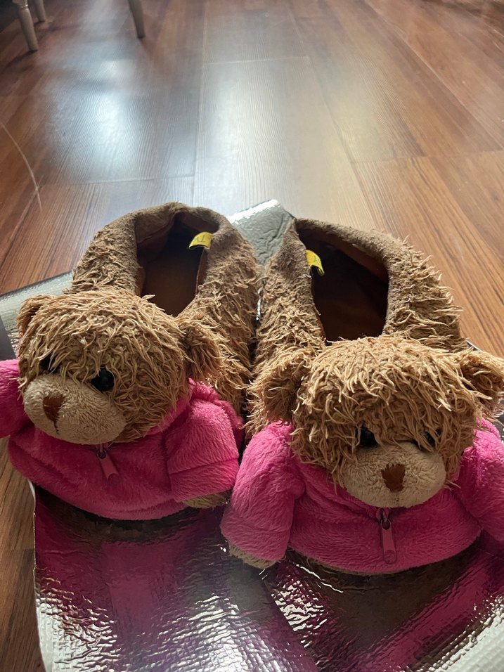 Twigy marka Kızlar için kahverengi peluş terlikler - Görsel 2