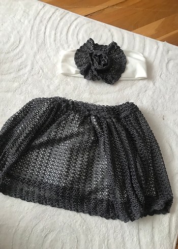 Kız Çocuk Nakışlı Lacivert Denim Elbise - Görsel 4