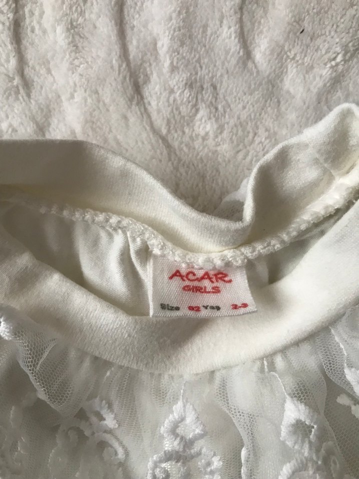 Kız Çocuk Nakışlı Lacivert Denim Elbise - Görsel 2