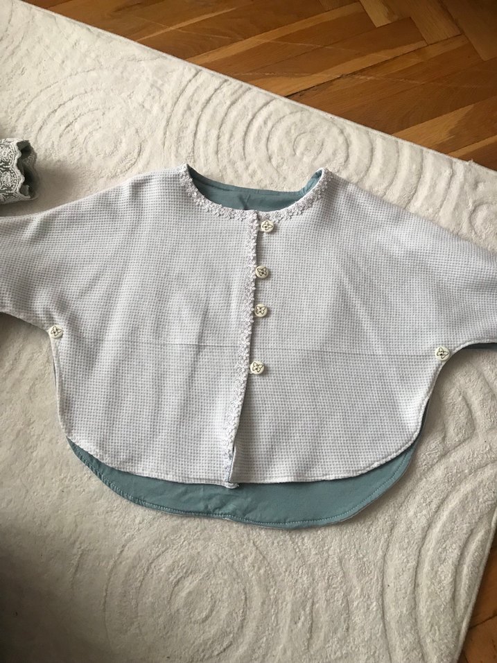 Kız Çocuk Nakışlı Lacivert Denim Elbise - Görsel 5