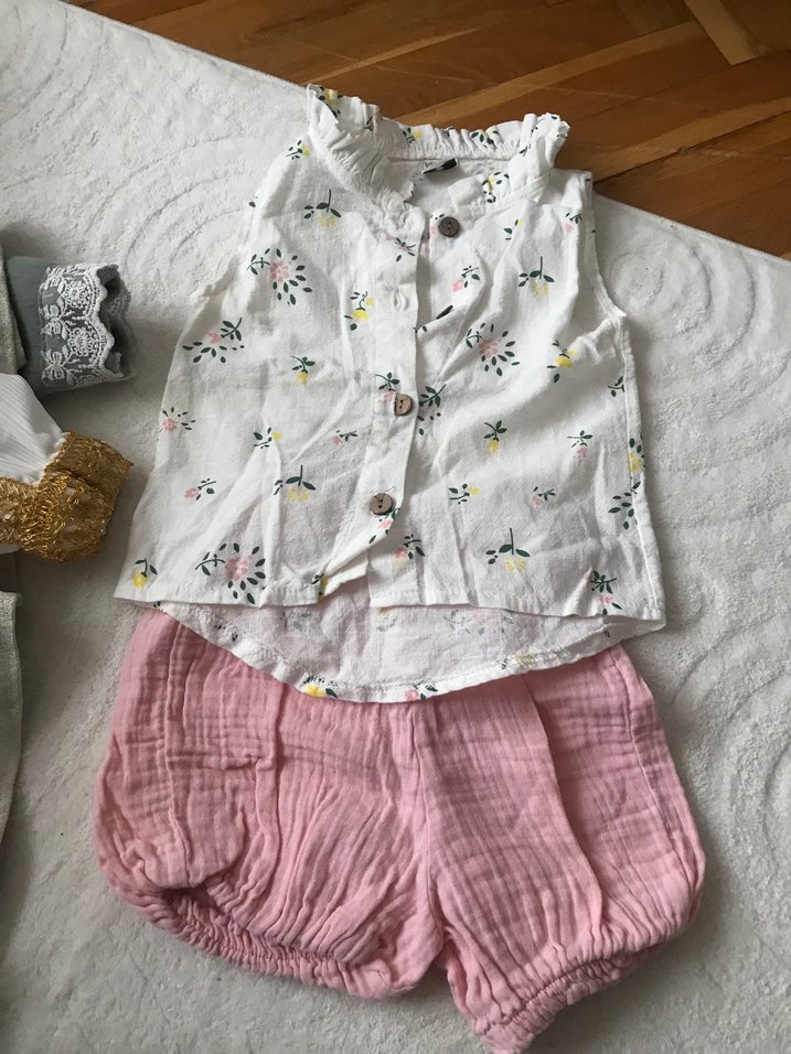 Kız Çocuk Nakışlı Lacivert Denim Elbise - Görsel 3