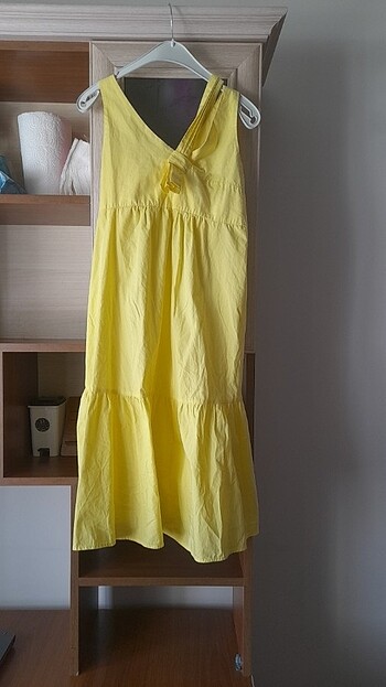 Sarı yazlık elbise