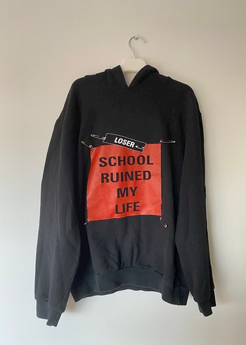 Jungkook Siyah Kapüşonlu Sweatshirt