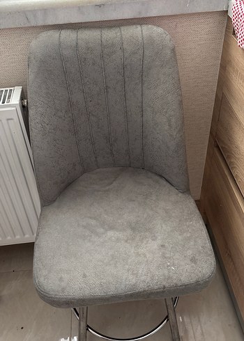Gri Yüksek Sandalye Mutfak